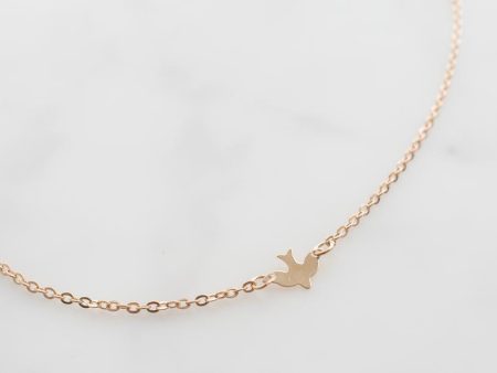 Gold Bird Necklace Fashion