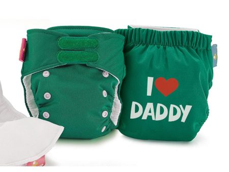 panal ecobabymoon estampado   i love daddy verde For Cheap